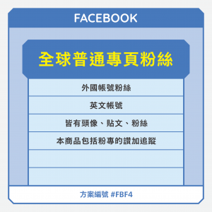 全球【普通】FB專頁粉絲