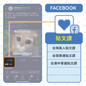 台港中【頂級】FB貼文讚