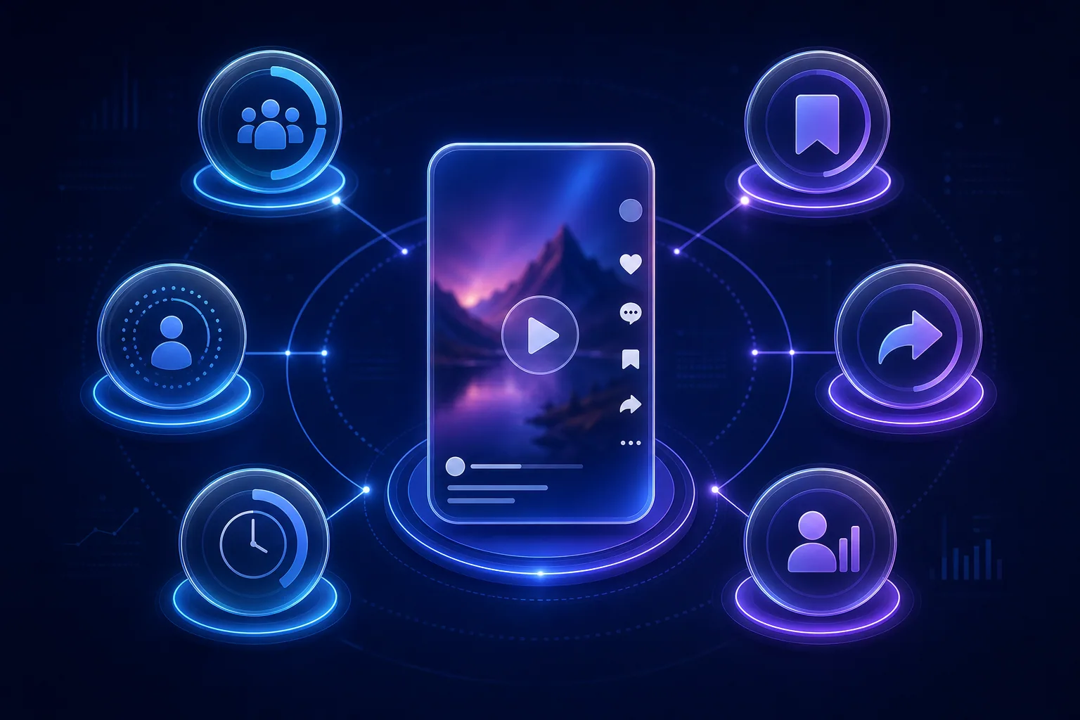 Instagram 粉絲觸及、非粉絲推薦與內容訊號示意圖